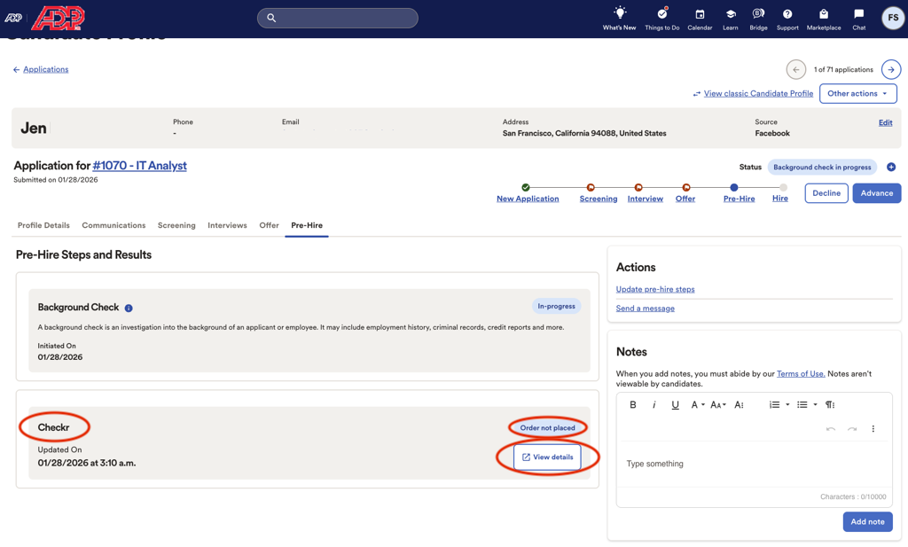 ADP Workforce Now & ADP Next Generation / Checkr Integration User Guide