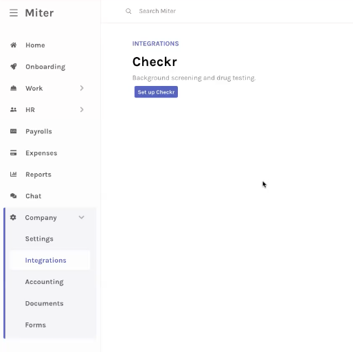 Miter / Checkr Integration User Guide