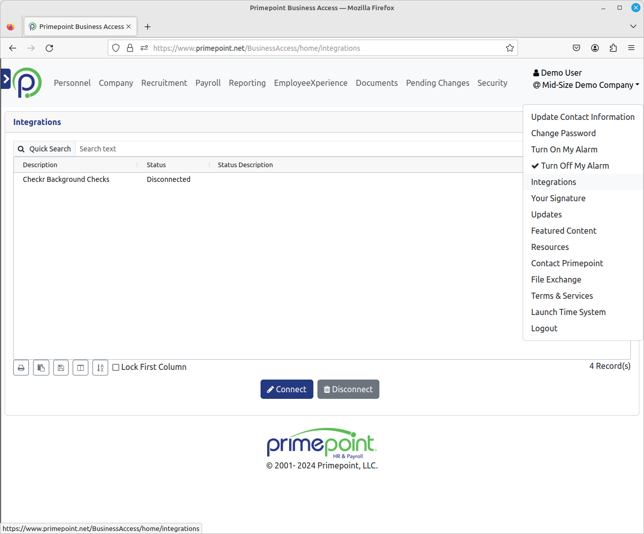 Primepoint / Checkr Integration User Guide
