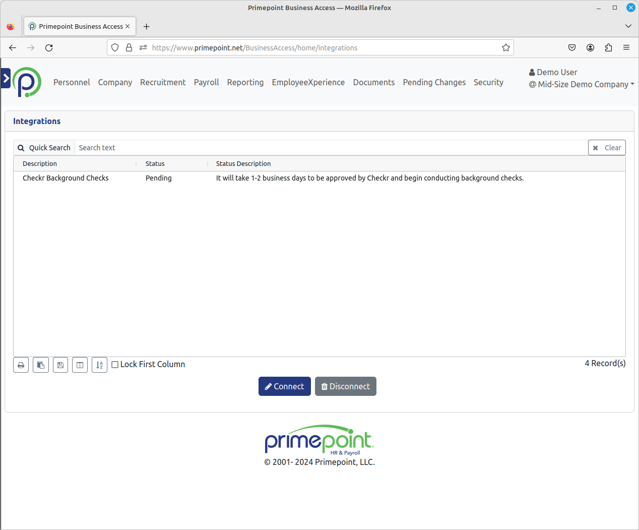 Primepoint / Checkr Integration User Guide