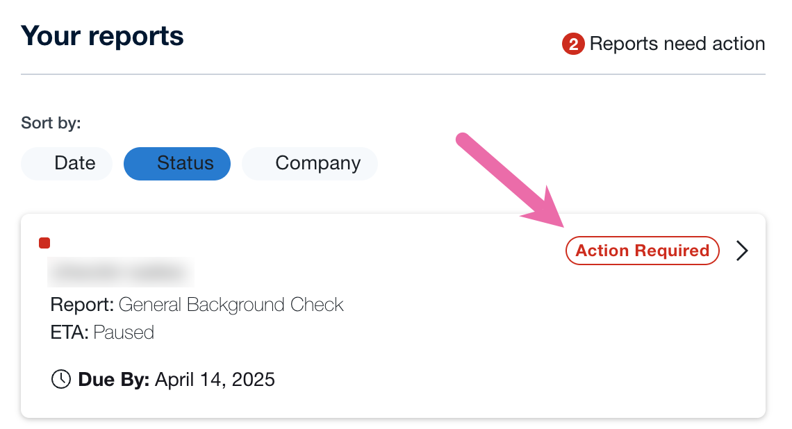 What can I do if my report is pending?