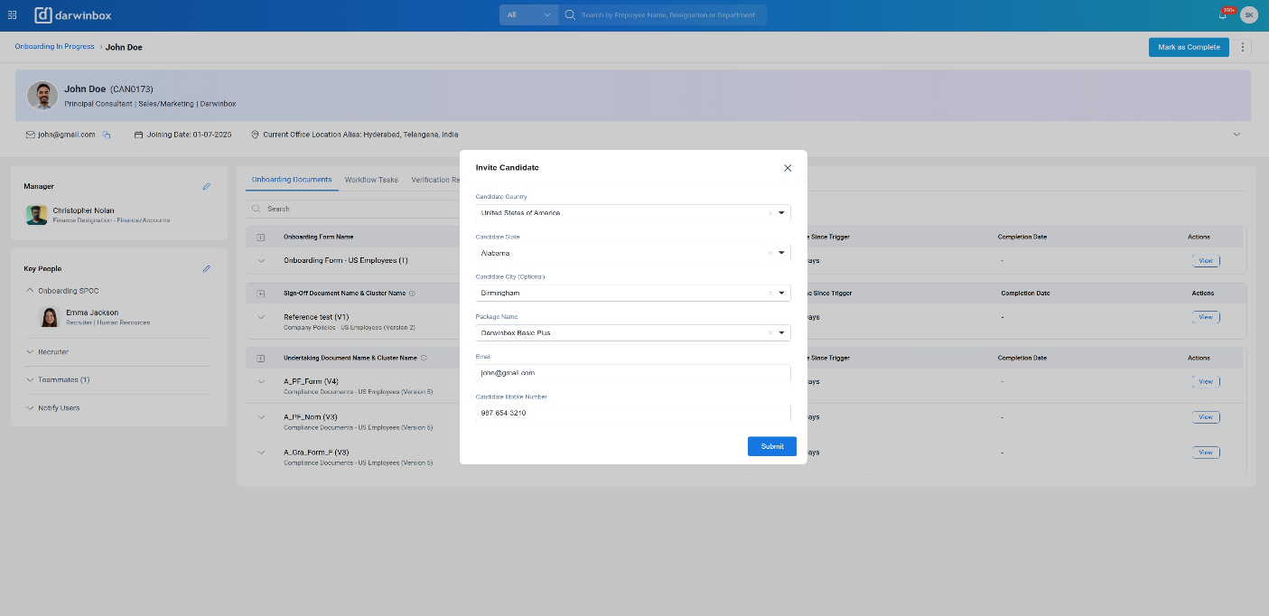 Darwinbox / Checkr Integration User Guide