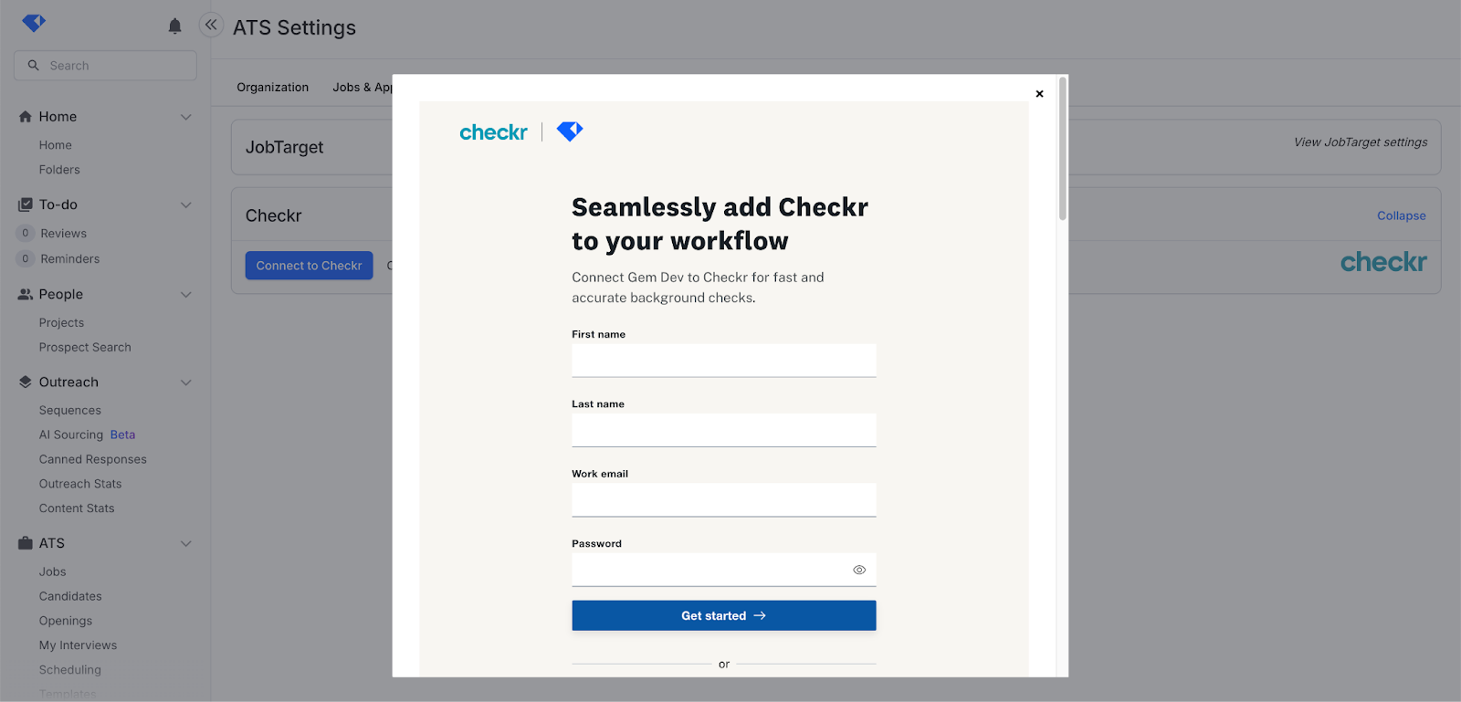 Gem / Checkr Integration User Guide
