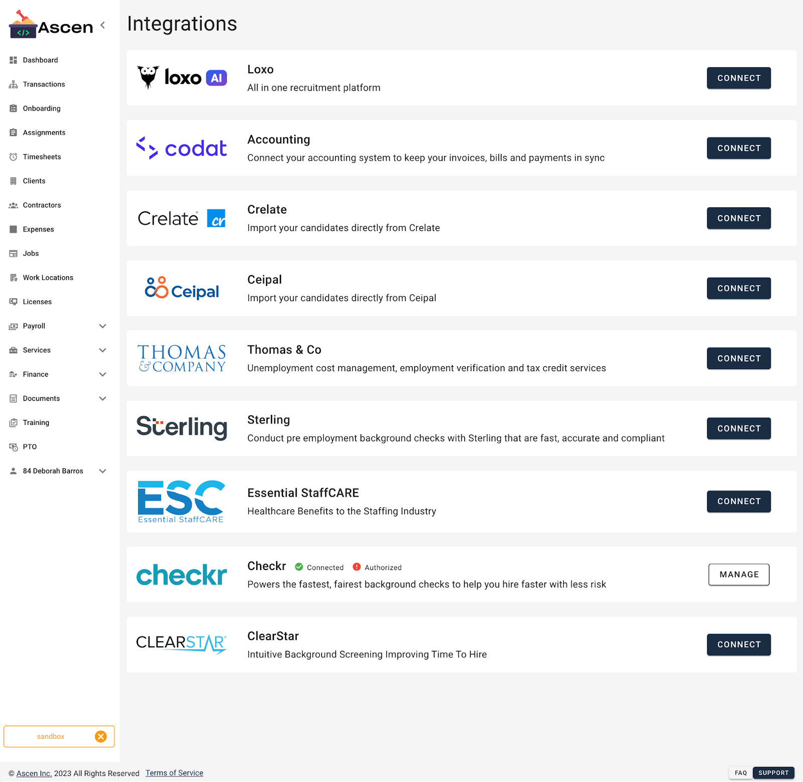 Ascen / Checkr Integration User Guide