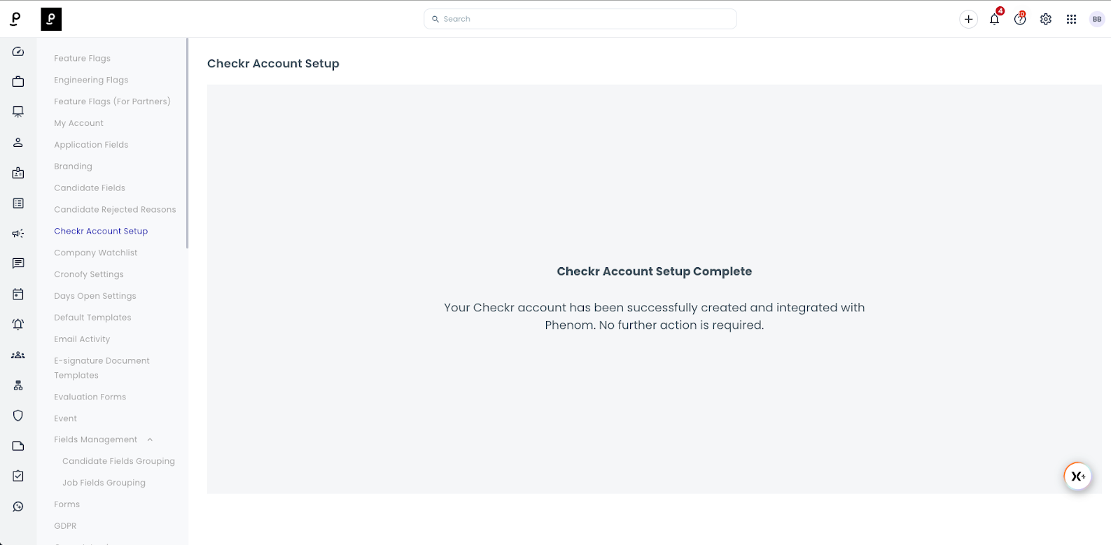 Phenom / Checkr Integration User Guide