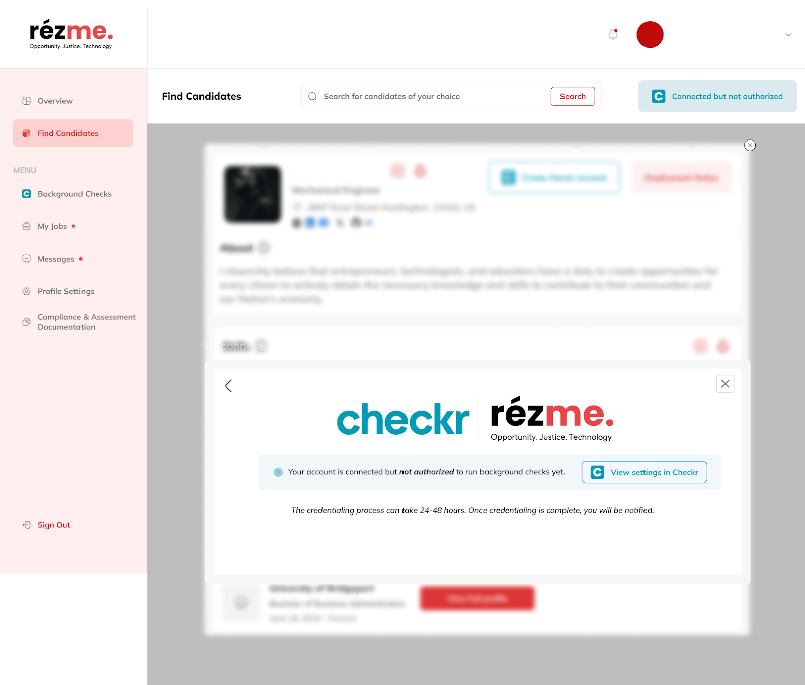 Rézme / Checkr Integration User Guide