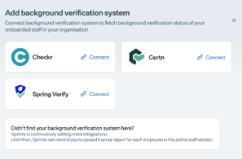 Sprinto / Checkr Integration User Guide