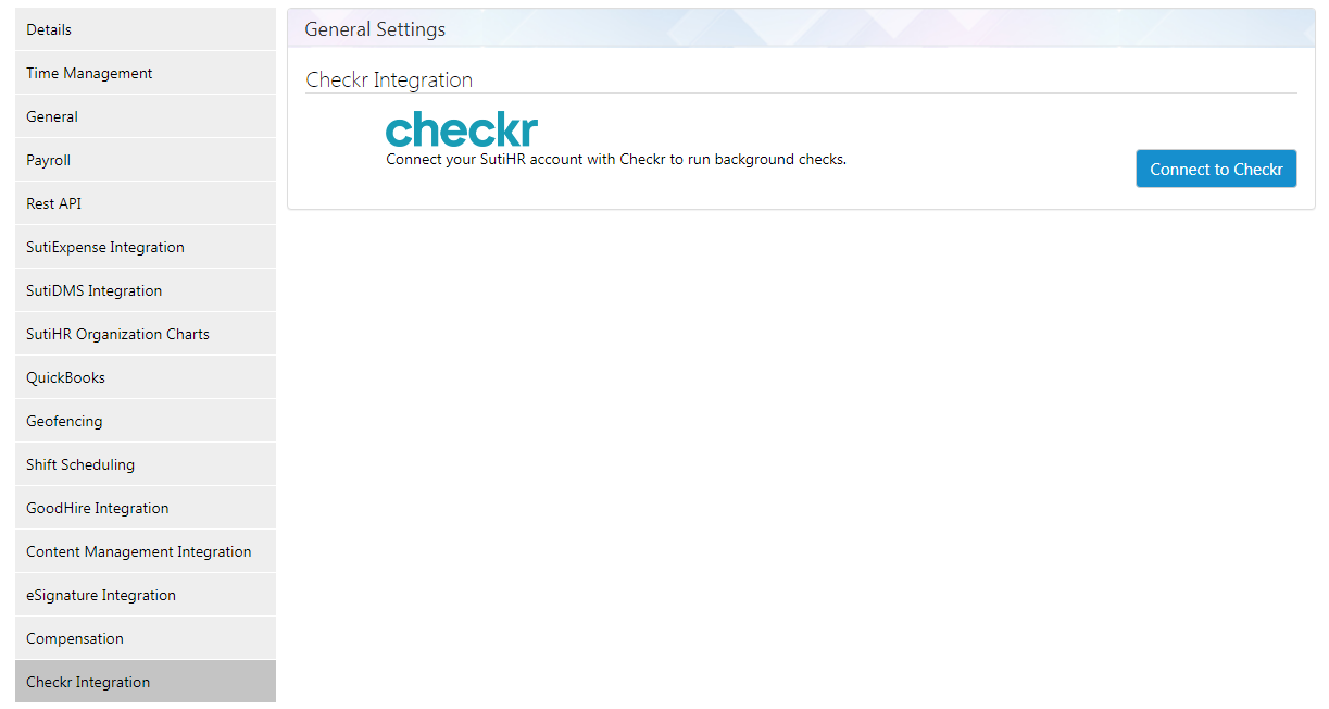 SutiHR / Checkr Integration User Guide
