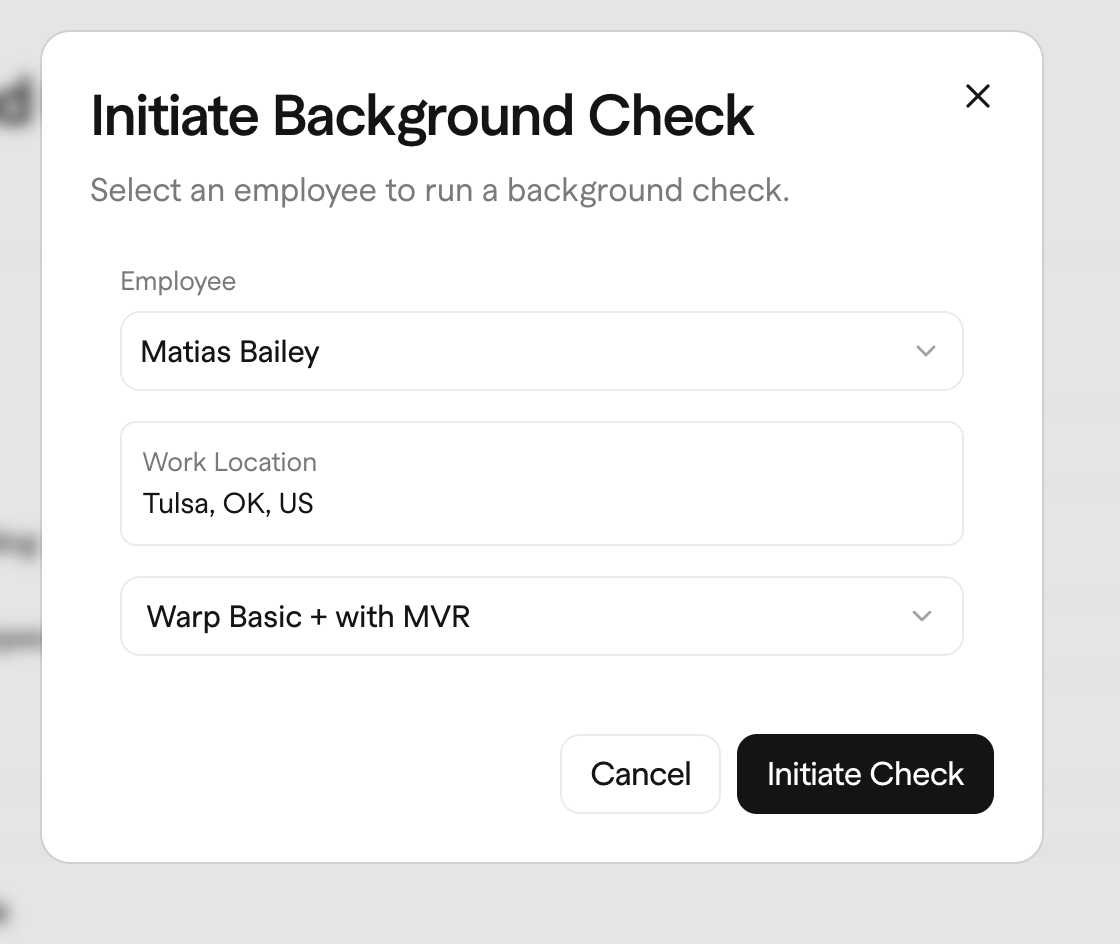 Warp / Checkr Integration User Guide