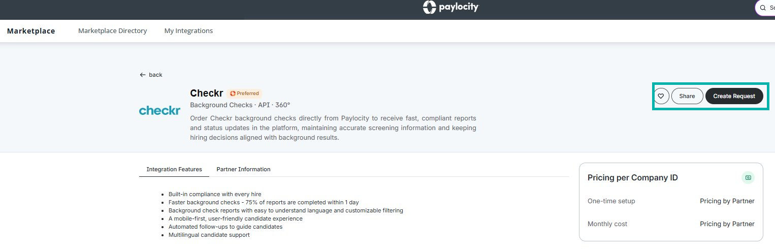 Paylocity / Checkr Integration User Guide