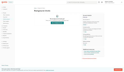 Gusto / Checkr Integration User Guide