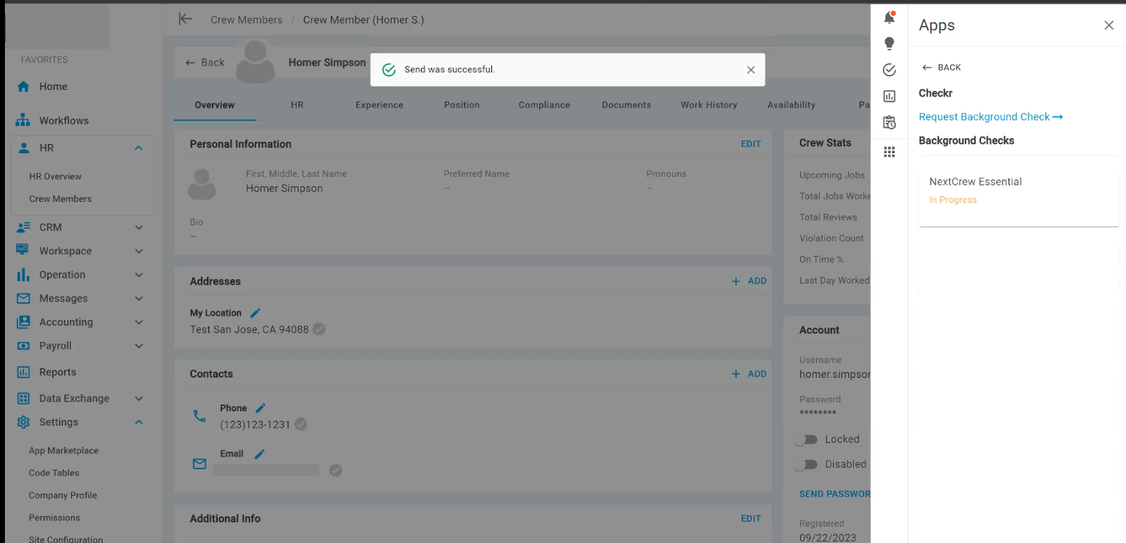 NextCrew / Checkr Integration User Guide