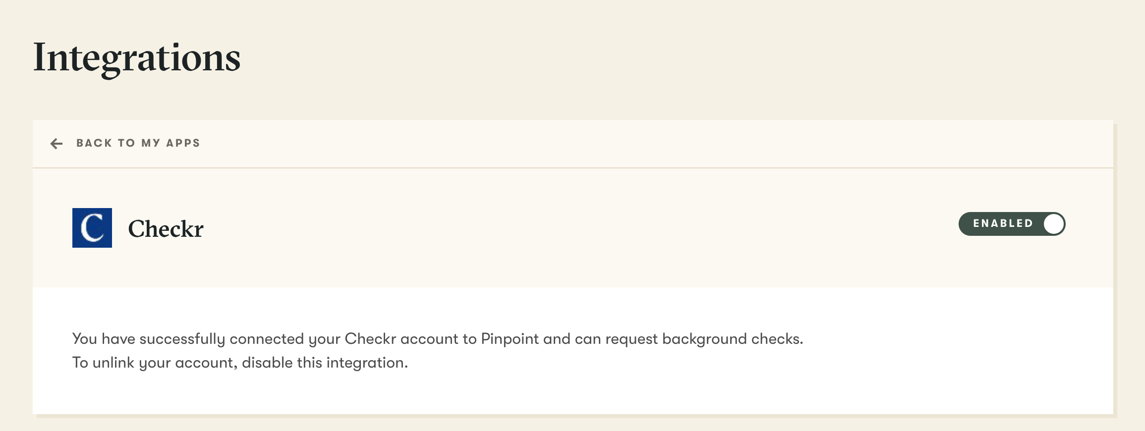Pinpoint / Checkr Integration User Guide