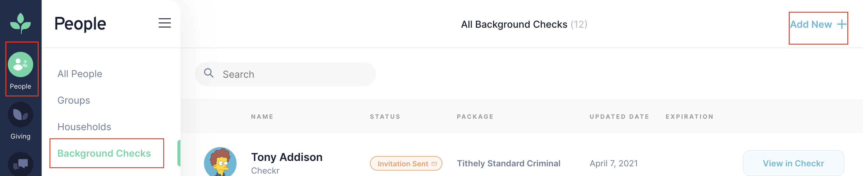 Tithe.ly / Checkr Integration User Guide