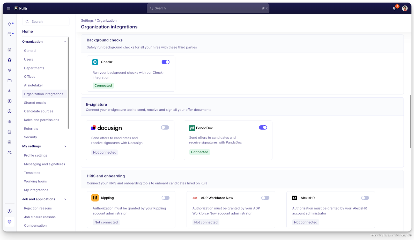 Kula / Checkr Integration User Guide
