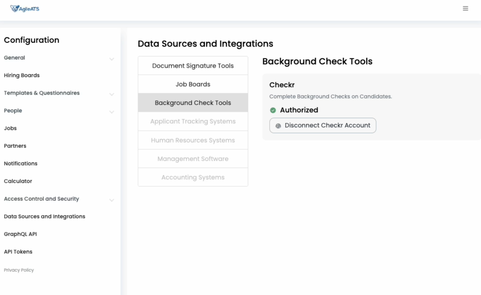 AgileATS / Checkr Integration User Guide