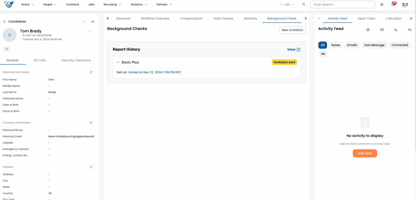 AgileATS / Checkr Integration User Guide