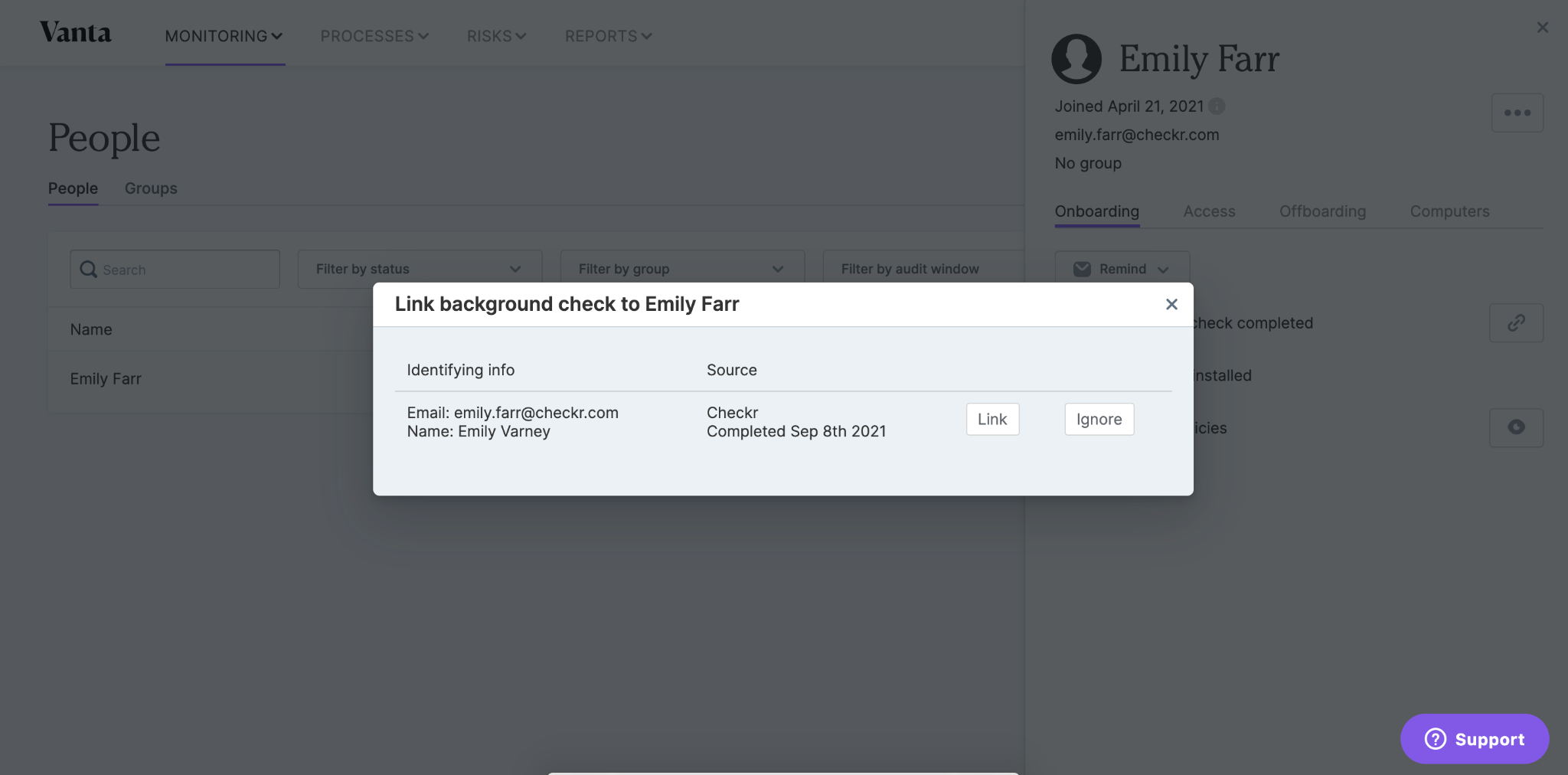 Vanta / Checkr Integration User Guide