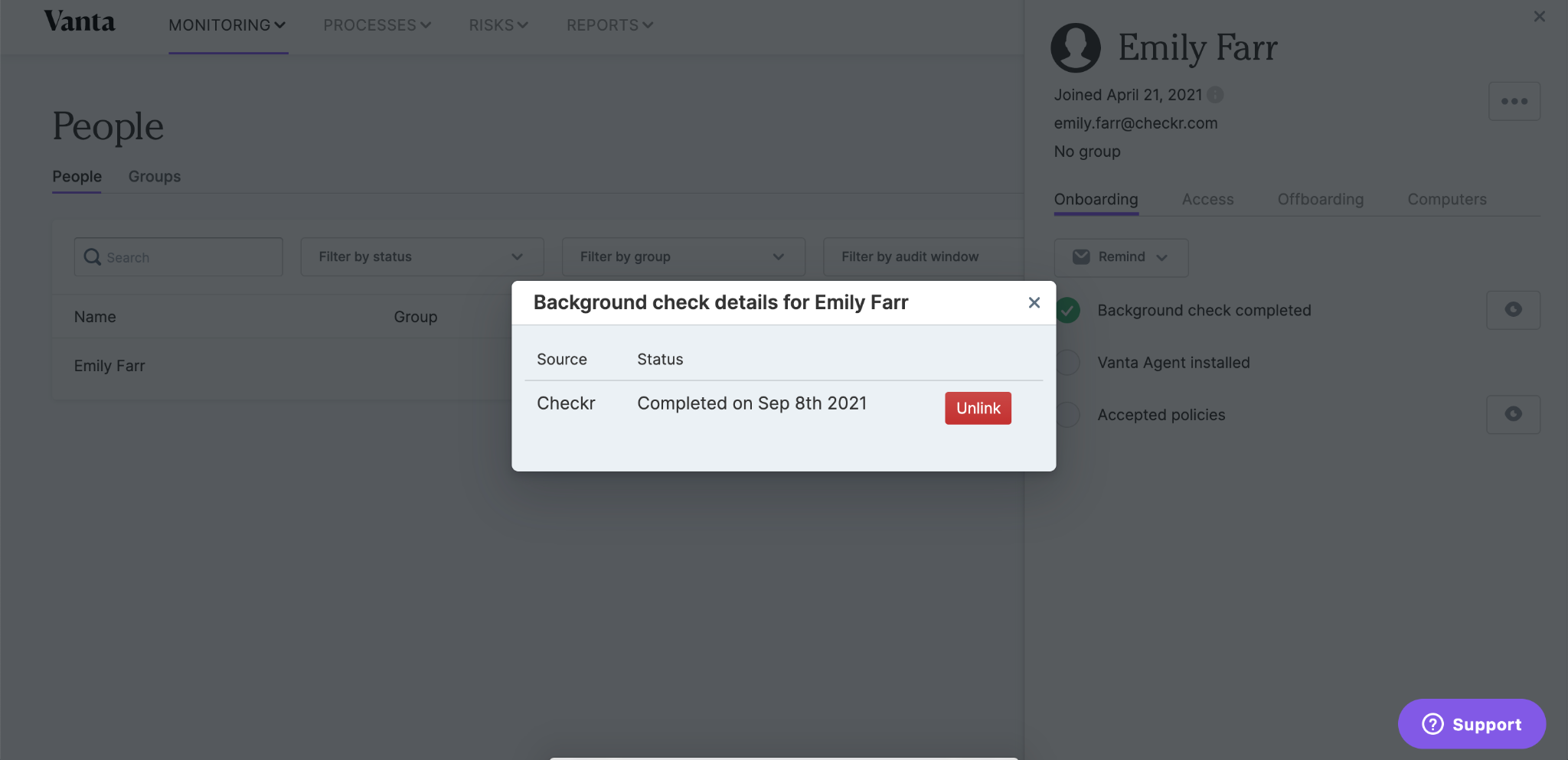 Vanta / Checkr Integration User Guide