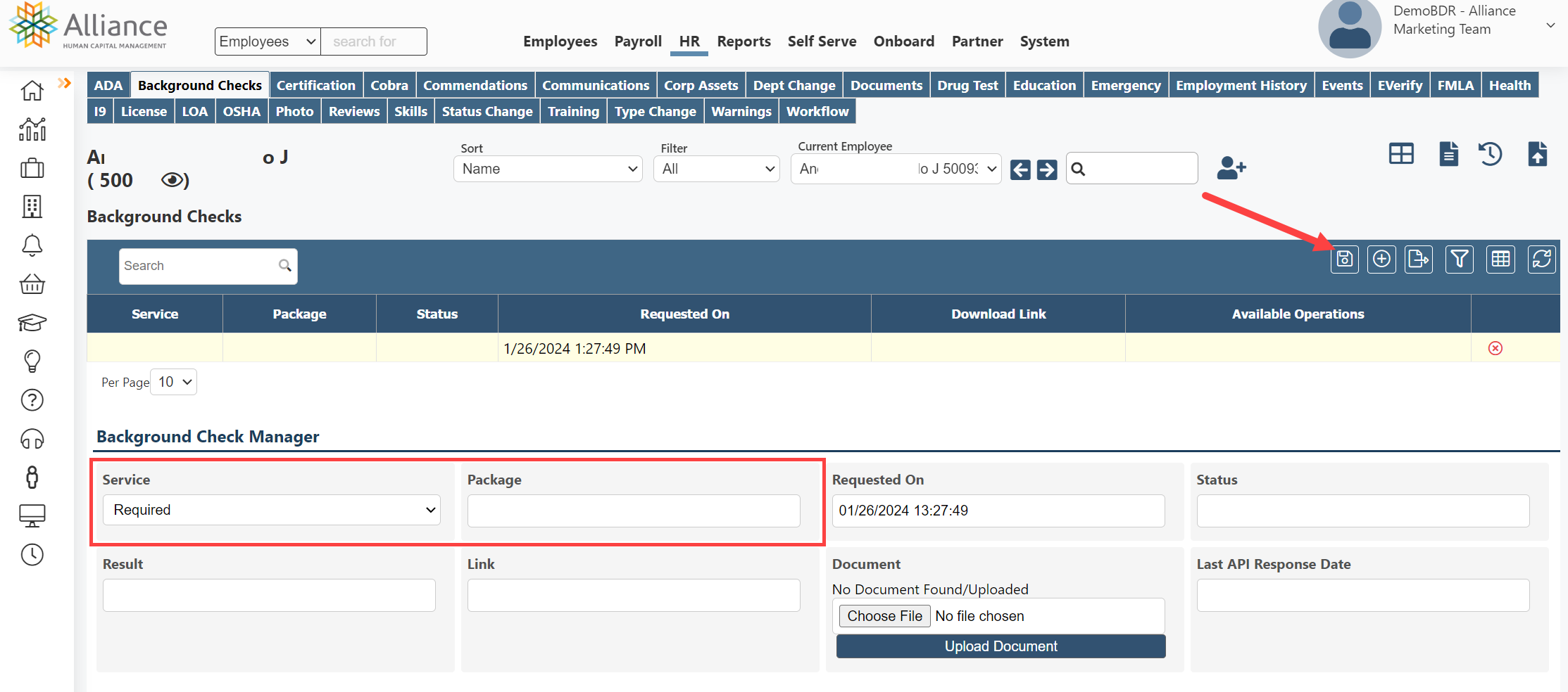 Alliance HCM / Checkr Integration User Guide