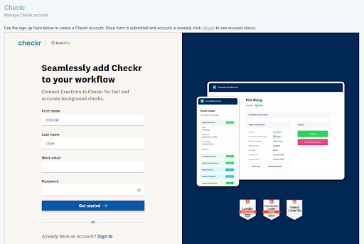 ExactHire / Checkr Integration User Guide