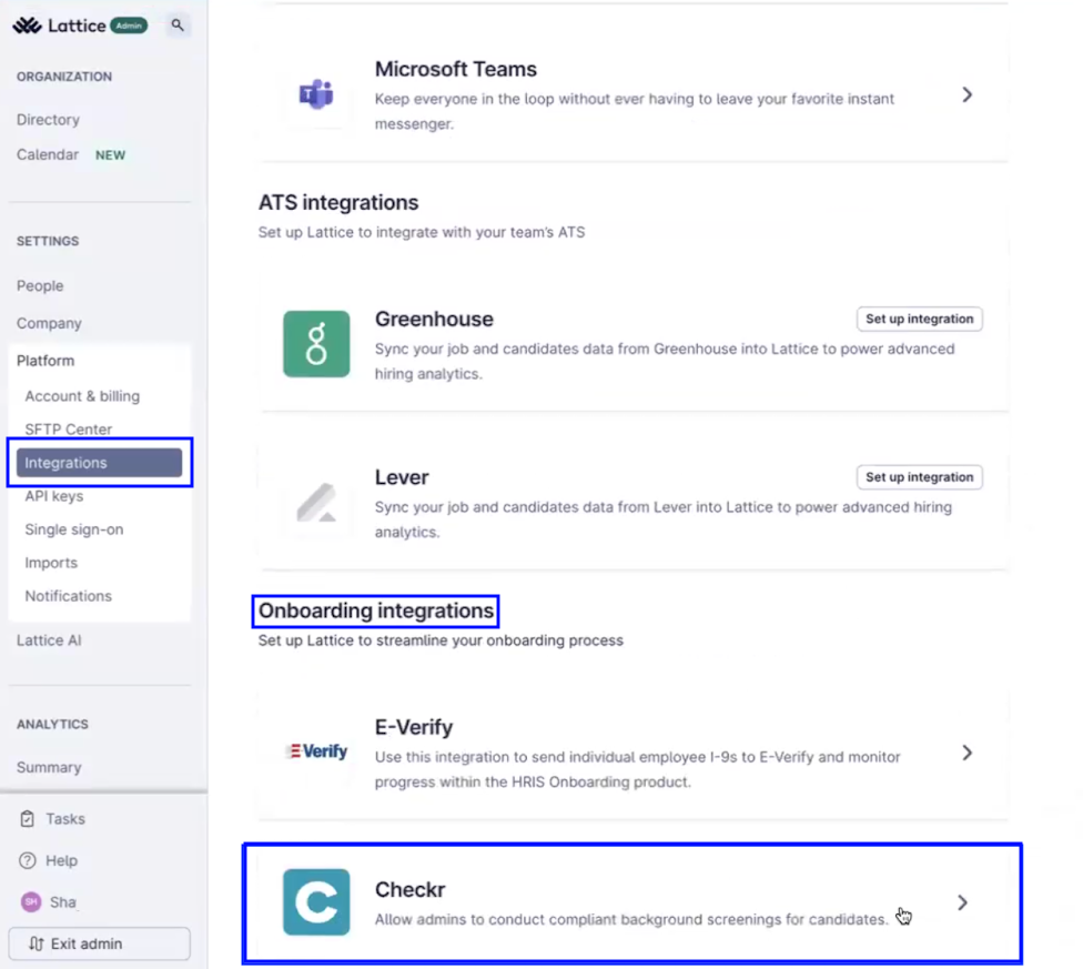Lattice / Checkr Integration User Guide