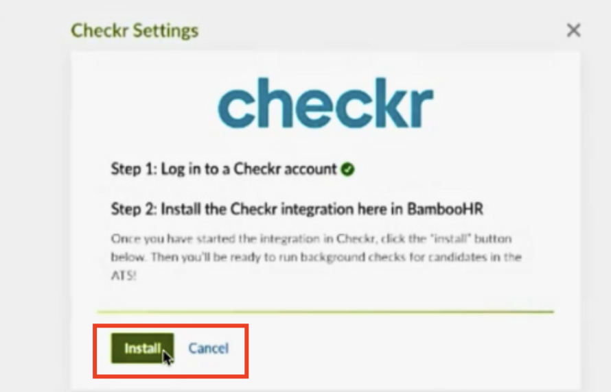 BambooHR / Checkr Integration User Guide