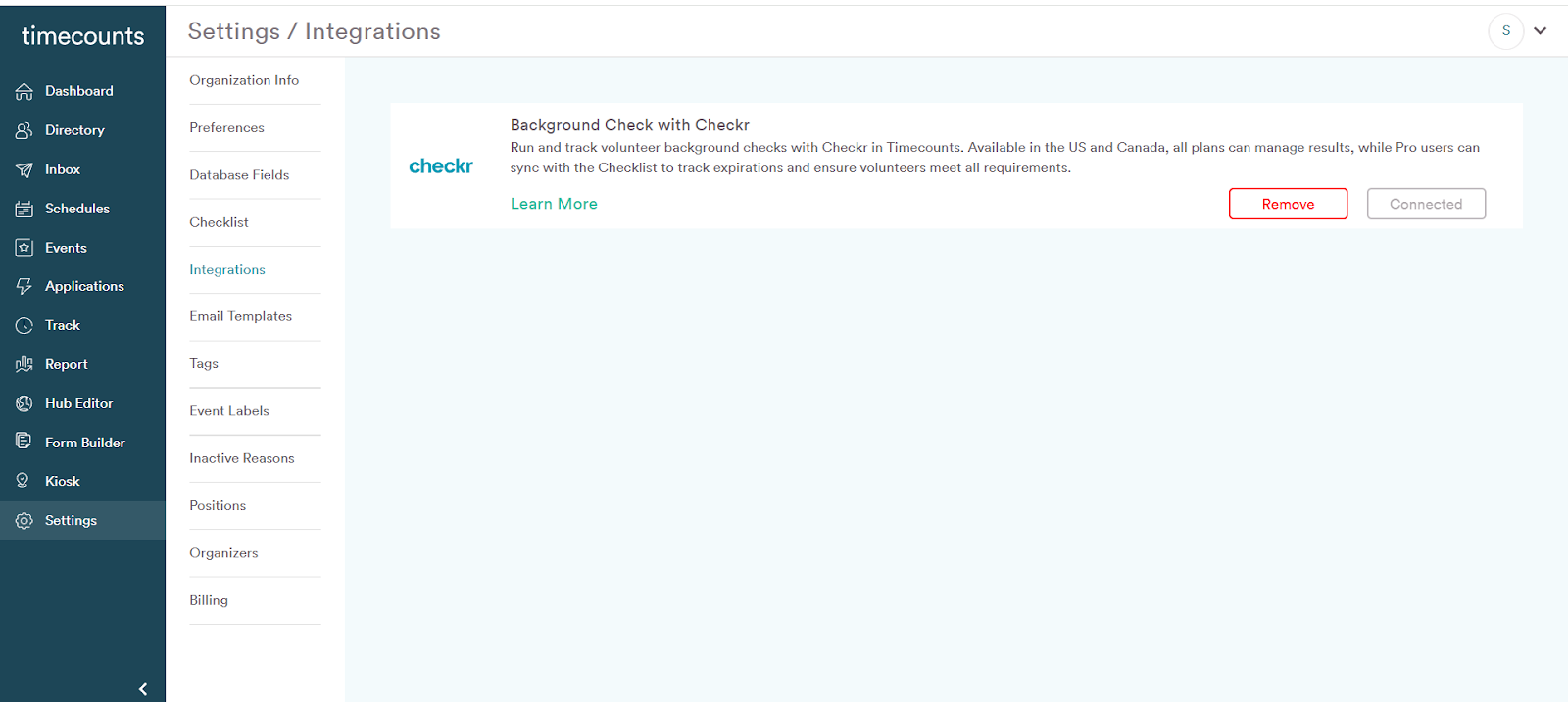 Timecounts / Checkr Integration User Guide