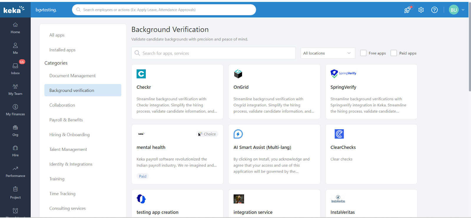 Keka / Checkr Integration User Guide